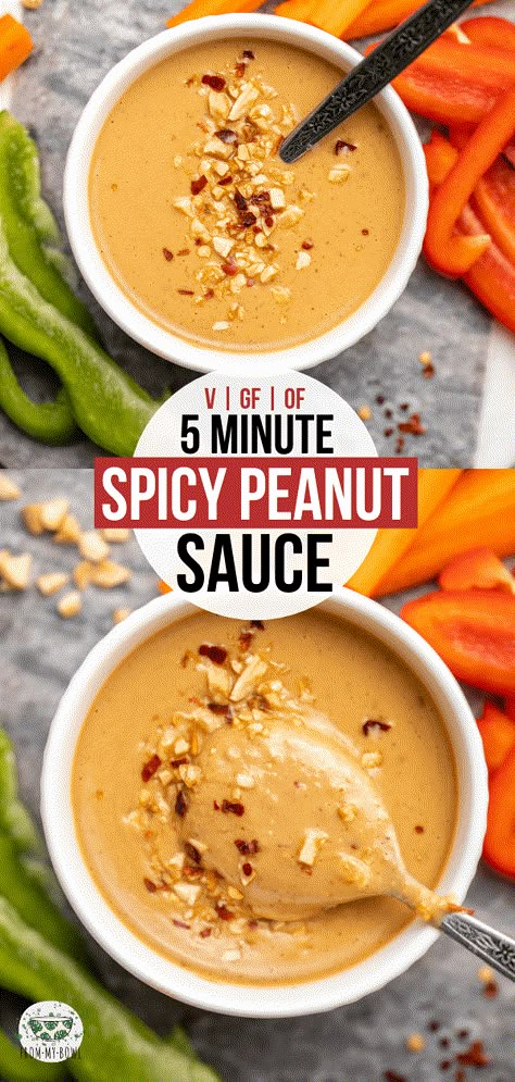 Peanut Butter Sauce Recipe, Spicy Peanut Butter, Dip For Veggies, Easy Peanut Sauce, Thai Peanut Sauce, Spicy Peanut Sauce, Peanut Butter Sauce, Peanut Recipes, Spicy Peanuts