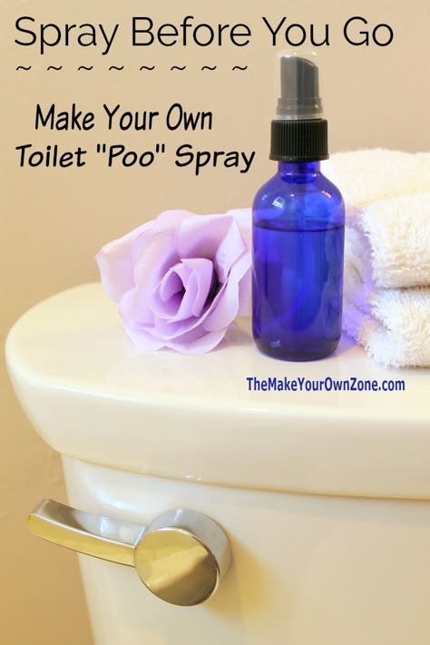 DIY "Spray Before You Go" Poo Spray - The Make Your Own Zone Diy Poo Pourri, Poo Pourri Spray, Poop Spray, Poo Spray, Home Keeping, Poo Poo, Toilet Spray, Cleaning Tips Tricks, Homemade Cleaners