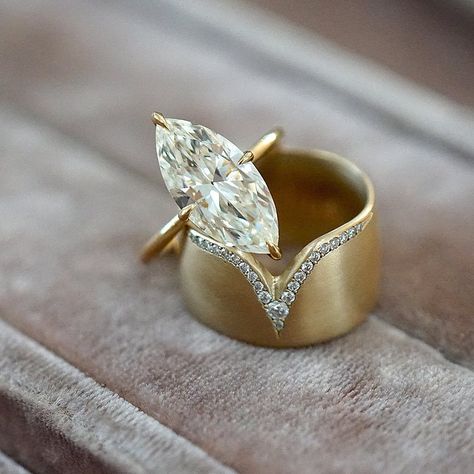 Sofia Kaman Engagement Ring, Gold Chunky Engagement Ring, Sofia Kaman Rings, Interesting Engagement Rings, Unique Pear Engagement Ring, Marquise Solitaire Ring, Sofia Kaman, Marquise Solitaire, Sparkly Accessories