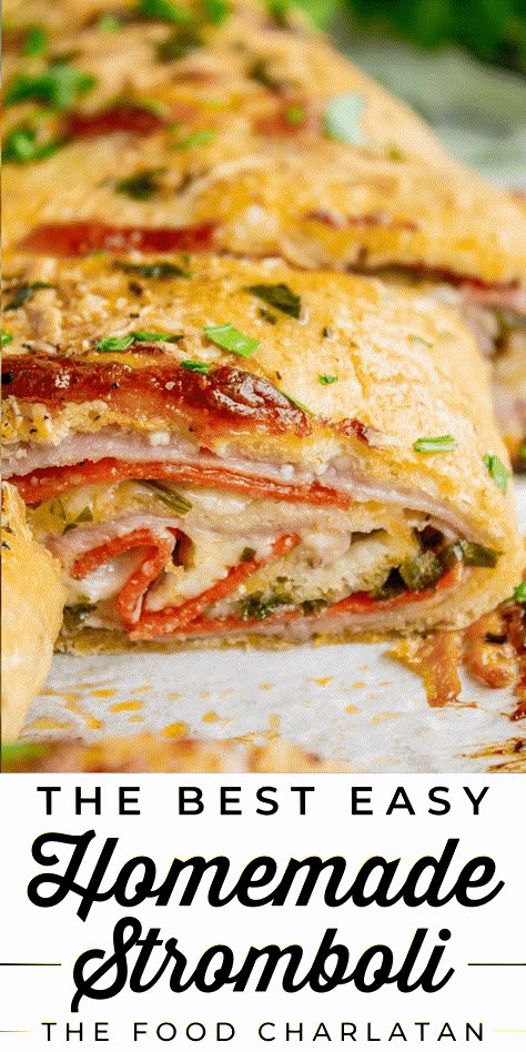 How To Make Stromboli, Pizza With Mozzarella, Easy Stromboli, Sandwich Dinner, Stromboli Recipes, Stromboli Recipe Easy, Homemade Stromboli, Pizza Craving, Stromboli Recipe