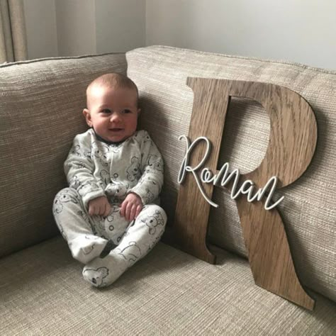 Glowforge Projects, Personalized Nursery Decor, Glowforge Ideas, Glow Forge, Cnc Ideas, Handmade Wood Signs, Laser Engraved Ideas, Wooden Name Signs, Laser Projects