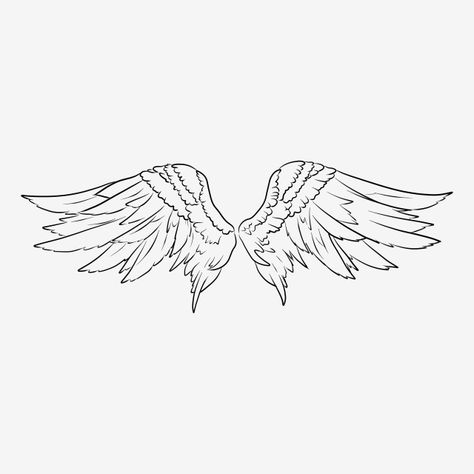 Line Art Angel Wings, Angel Wings Line Art, Wings Line Art, Minecraft Origins, Angel Wings Pattern, Angel Wings Icon, Wings Pattern, Wings Icon, Texture Png