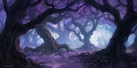 Light Forest (Patreon), Andreas Rocha on ArtStation at https://www.artstation.com/artwork/dWOKw Dnd Places, Concept Art Landscape, Light Forest, Forest Drawing, Fantasy Background, Forest Background, Art Landscapes, Fantasy Forest, Art Disney