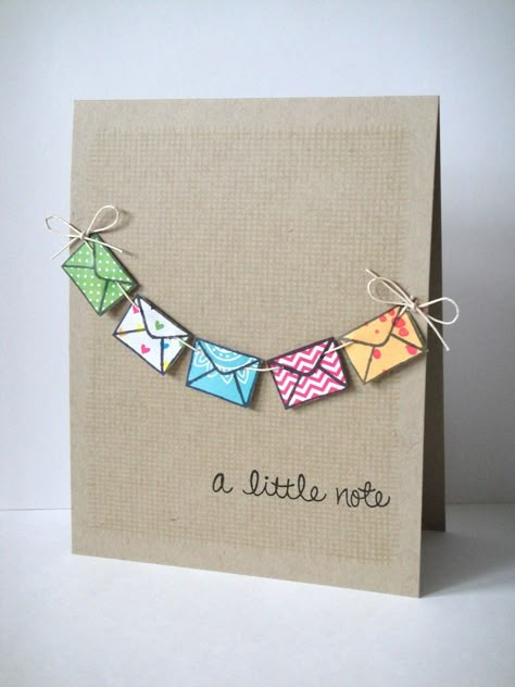 A Little Note Card | 25+ Handmade Cards 카드 디자인, Beautiful Handmade Cards, Birthday Cards Diy, Handmade Greetings, Handmade Birthday Cards, Note Card, Creative Cards, Paper Cards, Simple Cards