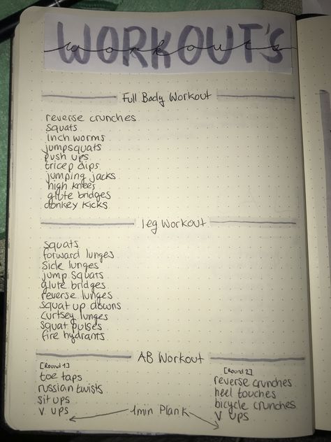 [LayoutA list of workouts you can do to put in your week exercise planningBullet Journal Workout Journal Ideas Logs, Workout Plan Journal Ideas, Workout Notebook Fitness Journal, Workout Plan Layout, Work Out Journal Ideas, Bullet Journal Workout Plan, Weightless Journal, Workout Bullet Journal Layout, Workout Routine Journal