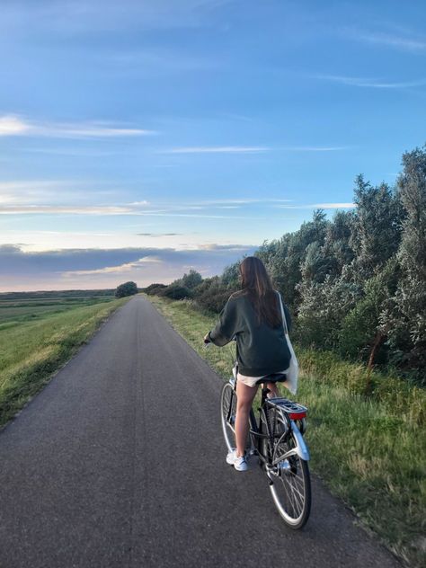 #summer #bike #netherlands Vision Board Bike Ride, Bike Summer Aesthetic, Biking Vision Board, Dutch Bike Aesthetic, Summer Cycling Aesthetic, Biking Aesthetic Summer, Netherlands Aesthetic Summer, Riding Bikes Aesthetic, Bike Aesthetic Girl