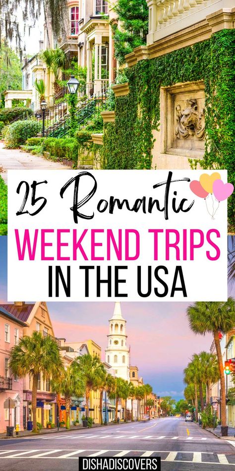 Trips To Take With Your Boyfriend, Fun Weekend Trips For Couples, Best Places To Travel In Us For Couples, Trips For Couples In Us, Romantic Cities In The Us, Weekend Getaway Ideas East Coast, Cheap Weekend Getaway Couples, Long Weekend Trips For Couples, West Coast Weekend Getaway