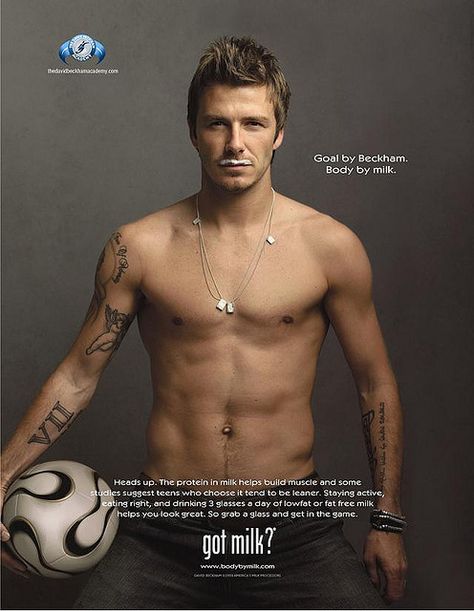 Beckham Got Milk?  ༺ღ༻ David Beckham Shirtless, Got Milk Ads, Milk Mustache, Milk Ads, Got Milk, Annie Leibovitz, Drink Milk, Boys Boys Boys, Man Candy