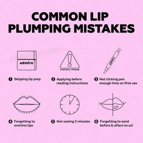 Are you applying Perfect Plumper Intense wrong? ⁠😳⁠ ⁠ 1. make sure to prep lips and making sure they are clean 2. read the instructions! 3. click the pen 2-3 times to prime for first use ⁠ 4. apply plumper intense to lips including the outer edge for more definition ⁠ 5. make sure to wait for the full 5 minutes to see results! ⁠ 6. send your before and afters to us #PerfectPlumper #LipPlumper #PlumpLips #BeautyTips #LipCare #MakeupTutorial #BeforeAndAfter #BeautyHacks #InstaBeauty #lipplumping Lip Plumper Before And After, Overlined Lips, Reading Instruction, Lip Plumper, The Pen, Lip Care, To Wait, Makeup Tutorial, Beauty Hacks