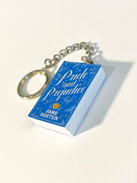 This item is handmade to order with every buyer in mind. With that said, each necklace is made with precision, care, and love! Perfect as a gift for a book lover in your life or for your own use. Start With Us Book, Book Keychain, Classics Book, Book Aesthetics, Keychain Gift, Pride And Prejudice, Classic Books, Book Accessories, Book Lover