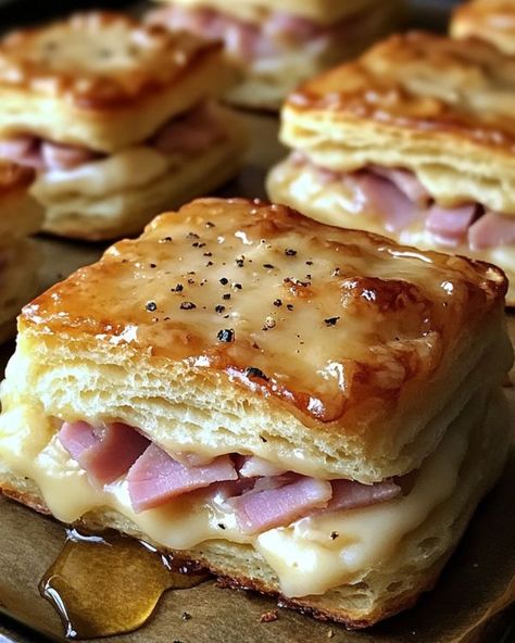 Honey Ham Biscuits  Ingredients:... - Delicious Discoveries Honey Ham Sandwiches, Honey Ham Biscuit Sliders, Honey Ham Biscuits, Delicious Discoveries, Thanksgiving Ham, Ham Biscuits, Wraps And Sandwiches, Honey Ham, Ham Sandwiches