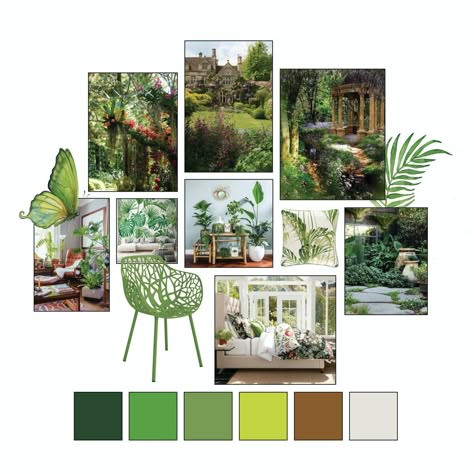 Botanical mood board | garden | home decor | Tropical mood board | Green mood board | nature Mood Board Landscape Layout, Mood Board For Landscape Design, Architecture Mood Board Inspiration, Rainforest Moodboard, Nature Mood Board Inspiration, Mood Board Landscape, Mood Board Architecture, Landscape Mood Board, Nature Mood Board