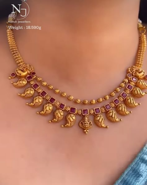 Latest 20 Grams Gold Necklace Designs, Short Necklace Gold Indian, Gold Short Necklace Designs, Light Weight Gold Necklace, Short Gold Necklace, Gold Necklace Price, Small Gold Necklace, Indian Gold Necklace Designs, Simple Necklace Designs