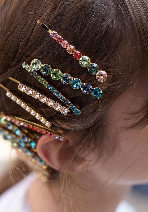 Jewel Hair, Jeweled Hair Accessories, Lelet Ny, Eco Hair, Gem Hair, Hair Jewels, Glamorous Hair, Hair Gift, Pin Hair