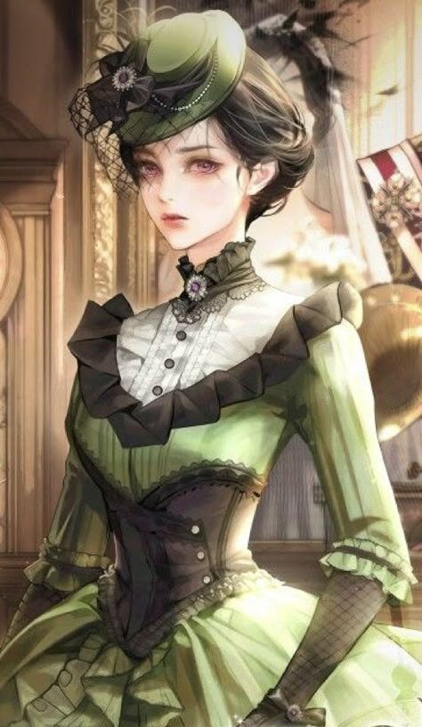 Victorian Anime, Victorian Era Dresses, Manhwa Dresses, Dreamy Gowns, Anime Black Hair, Manga Drawing Tutorials, Royal Art, Chinese Art Girl, Royal Outfits