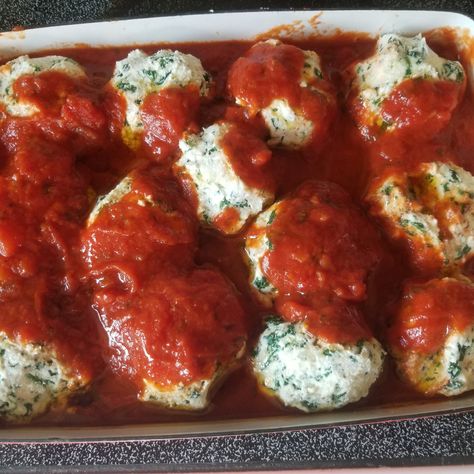 - Ricotta and Spinach Balls Spinach And Ricotta Balls Recipes, Ricotta Meatballs Vegetarian, Ricotta Spinach Balls, Spinach Ricotta Meatballs, Spinach And Ricotta Balls, Ricotta Balls Recipe, Spinach Balls Recipe, Ricotta Balls, Spinach Meatballs