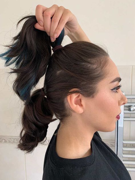 I Tried TikTok Double Ponytail Hack For Longer Hair Ponytail Trick, Ponytail Haircut, Ponytail Hack, Full Ponytail, Cute Ponytail Hairstyles, Cute Ponytail, Short Hair Ponytail, Tail Hairstyle, Short Ponytail