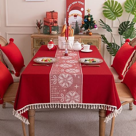 Cheap Tablecloths, Cheap Table, Linen Tablecloths, Coffee Table Cover, Kitchen Tablecloths, Outdoor Tablecloth, Red Table, Furniture Vanity, Red Kitchen