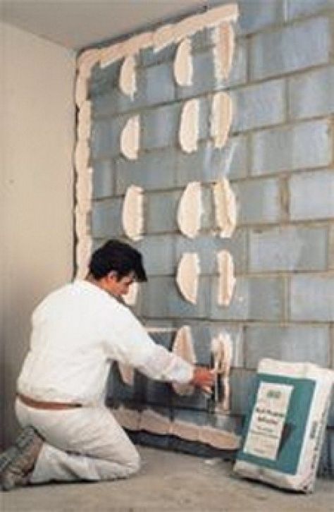 How To Plaster Board A Wall Using The Dot & Dab System, Drylining How To Cover Plaster Walls, Cinderblock Wall, Concrete Basement Walls, Plaster Board, Concrete Block Walls, Cinder Block Walls, Plasterboard Wall, Cement Walls, Diy Plaster