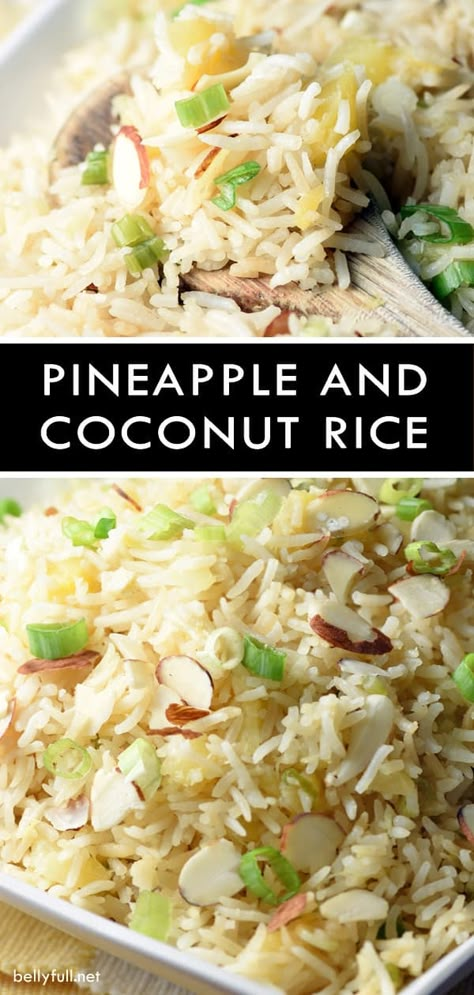 Coconut Pineapple Rice, Teriyaki Chicken Rice, Chicken Rice Recipe, Hawaii Recipes, Pineapple Rice, Coconut Rice Recipe, Rice Side Dish Recipes, Pineapple And Coconut, Moroccan Dishes