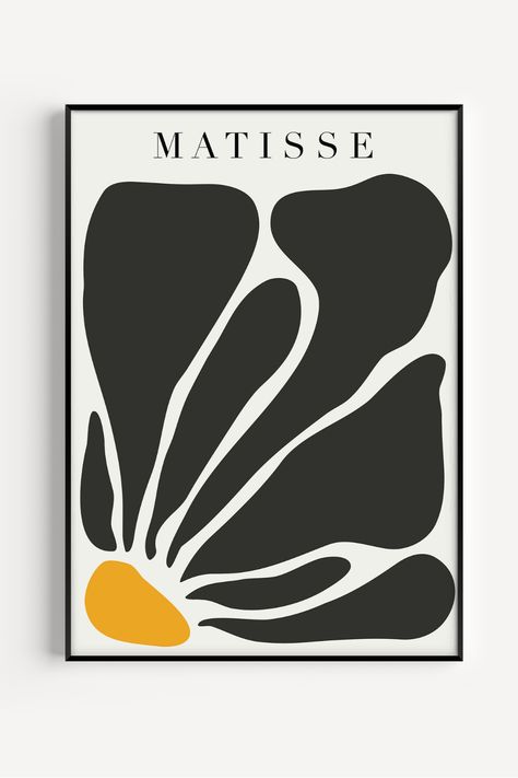 Matisse Iconic Flower Pattern Poster. Available in 20+ sizes. Framed or unframed wall art. Free shipping worldwide. Museum quality prints. Exclusively at 9 Art Prints. Flower Exhibition, Matisse Paintings, Shape Collage, Wave Poster, Bauhaus Poster, Geometric Poster, Matisse Prints, American Painting, Matisse Art