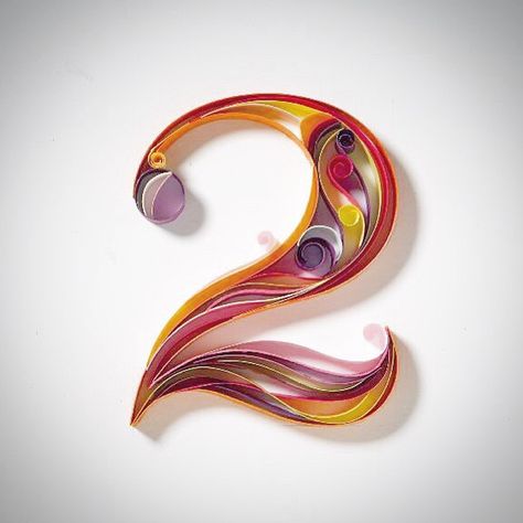 Quilled Numbers, Sabeena Karnik, Quilled Letters, Quilling Letters, Tanzanite Jewelry, Quilling Paper Craft, Days Of Type, Quilling Paper, Quilling Art