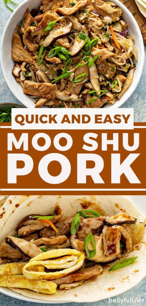 Pork Strips Recipes Dinners, Moo Shu Pork, Pork Stir Fry Recipes, Moo Shu, Ground Pork Recipes, Main Food, Pork Stir Fry, Quick And Easy Dinner Recipes, Stir Fry Recipe