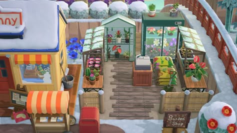 Animal Crossing Island Inspiration Nook Shop, Dobie Acnh Yard, Stores Animal Crossing, Easy Acnh Builds, Animal Crossing Nooks Cranny Ideas City, Anch Shopping Area, Acnh Shipping Port, Fish Shop Animal Crossing, Small Space Acnh