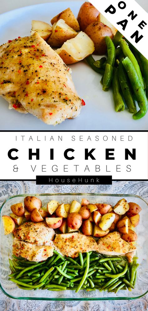 One of the easiest dinner recipes to make for my family on hectic evenings is this Sheet Pan Italian Seasoned Chicken and Vegetables recipe. There are minimal ingredients to mess with, and it is ready in about an hour. #sheetpan #sheetpandinners #sheetpanmeal Best Sheet Pan Chicken, Chicken Sheet Pan Dinner Italian Seasoning, Sheet Pan Italian Chicken And Veggies, Roasted Chicken Sheet Pan Dinner, Chicken And Vegetable Recipes One Pan, Italian Sheet Pan Dinner, Quick Healthy Sheet Pan Dinner, One Dish Chicken Meals Sheet Pan, Chicken Sausage Veggie Sheet Pan