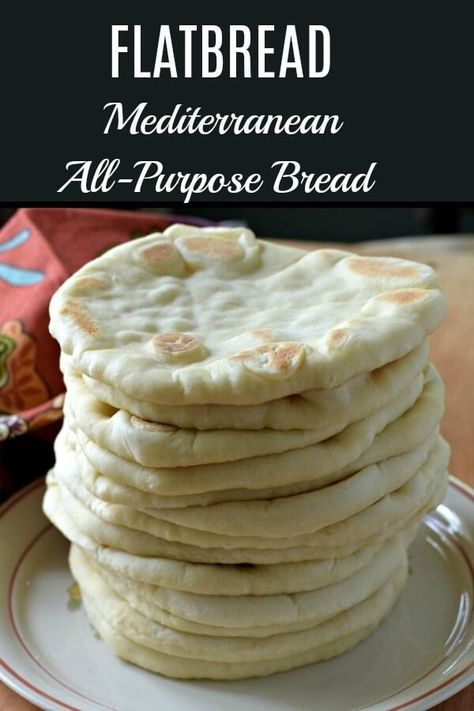 Flatbread | Easy Delicious Mediterranean All-Purpose Bread Mediterranean Bread, Mediterranean Flatbread, Appetizer Bread, Easy Flatbread, Flat Breads, Flatbread Recipes, Bread Appetizers, Flat Bread, Mediterranean Food