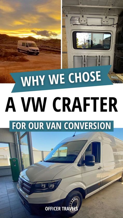 A quick intro to our VW 2019 Crafter camper van conversion and reasons why we think this is the best van for DIY campervan conversions. If you're planning to convert a campervan, and looking for the best van for the job, this post will outline why WE think the VW Crafters are the perfect fit, along with what our campervan conversion plans are, and our next steps! Crafter Camper Conversion, Vw Crafter Camper, Campervan Storage Ideas, Self Build Campervan, Best Van, Best Campervan, Ford Transit Camper, Diy Campervan, Transit Camper