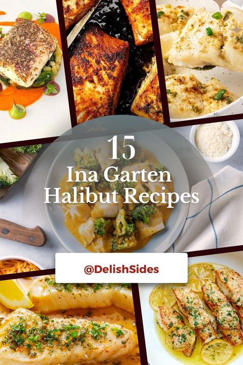 15 Ina Garten Halibut Recipes - Delish Sides Garlic Parmesan Baked Halibut, Halibut Recipes Asian, Ina Garten Halibut Recipes, Ina Garten Seafood Recipes, Halibut Piccata Recipes, Halibut Appetizers, Halibut Recipes Baked Healthy, Best Halibut Recipes, Grilled Halibut Recipes