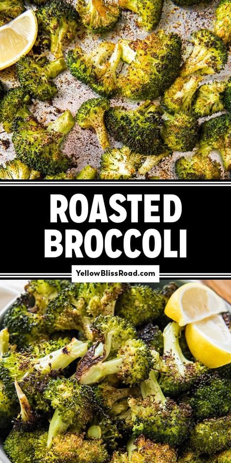 Oven Roasted Broccoli Toasted Broccoli Oven, Roast Broccoli Oven, Baked Broccoli Oven, Roasting Broccoli In Oven, Foodie 101, Broccoli Oven, Oven Broccoli, Brócoli Recipes, Cheesy Tortellini Bake