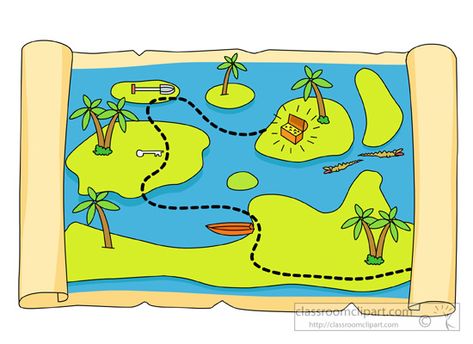 Pirates : treasure-map-clipart : Classroom Clipart Treasure Map Clipart, Treasure Hunt Map, Map Cartoon, Magical Classroom, Map Clipart, Pirate Box, Pirates Treasure, Cartoon Map, Explorer Map