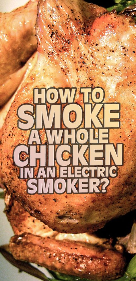 Electric Smoker Whole Chicken Recipe, Smoked Whole Chickens, Whole Chicken In Smoker Recipes, Smoked Beer Can Chicken Electric Smoker, Smoker Whole Chicken Recipes, Whole Chicken On Smoker, How To Use An Electric Smoker, Smoked Whole Chicken Electric Smoker, Electric Smoker Recipes Masterbuilt