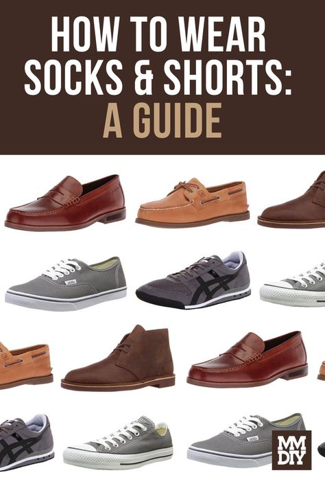 How to Wear Socks & Shorts: A Guide Men’s Shoes With Shorts, Mens Casual Shoes With Shorts, How To Wear Socks, Shoes With Shorts Men, How To Wear Socks With Sneakers, Long Socks With Shorts, Shoes To Wear With Shorts, Mens Shoes With Shorts, Shoes With Shorts