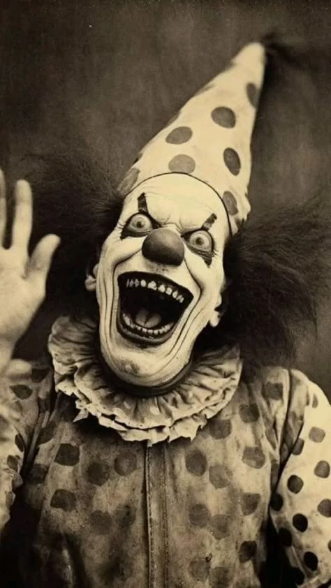 Funny Halloween Pictures Hilarious, Creepy Carnival Aesthetic, Clown Monster, Scary Clown Drawing, Circus Horror, Clowns Vintage, Scary Circus, Eerie Photography, Spooky Clown