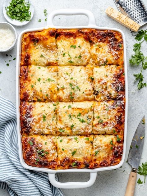 Butternut Squash Lasagna Recipe, Ambitious Kitchen Recipes, Gluten Free Lasagna Noodles, Butternut Squash Sauce, Butternut Squash Lasagna, Squash Lasagna, Cut Butternut Squash, Ambitious Kitchen, Butternut Squash Recipes