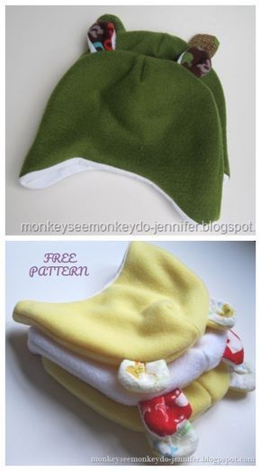 Baby Fleece Hat Pattern, Infant Fleece Hat Pattern Free, Fleece Baby Hat Pattern Free, Infant Hat Pattern Sewing, Infant Sewing Patterns Free, Baby Hat Patterns Sewing, Free Hat Patterns To Sew, Fleece Hats Patterns Free, Fleece Hat Diy