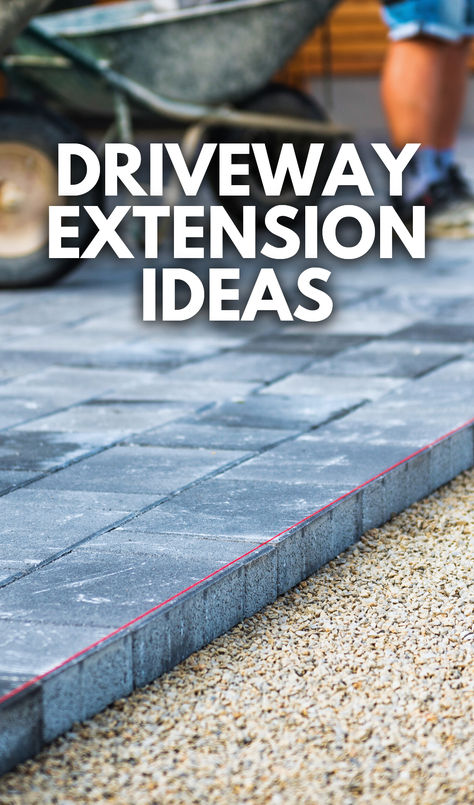 Top Driveway Extension Ideas for Your Home Cheap Driveway Ideas, Driveway Extension Ideas, Driveway Pavers Extension, Driveway Ideas Cheap, Driveway Extension, House Construction Ideas, Driveway Pavers, Asphalt Driveway, Paver Driveway