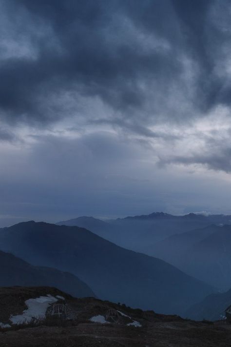 Storm Clouds Over Mountains, Island Storm Aesthetic, Stormy Mountains, Stormy Landscape, Eve Aesthetic, Cloudy Mountains, Storm Mountain, Storm Pictures, Drawing Pics