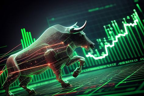 Photo green bull market run upward prese... | Premium Photo #Freepik #photo #bull-market #bullish #forex-chart #trading-chart Share Market Bull Wallpaper, Trading Bull Wallpaper, Forex Pictures, Investors Pictures, Share Market Logo, Forex Chart, Bull Stock Market, Forex Market, Bull Trading Logo