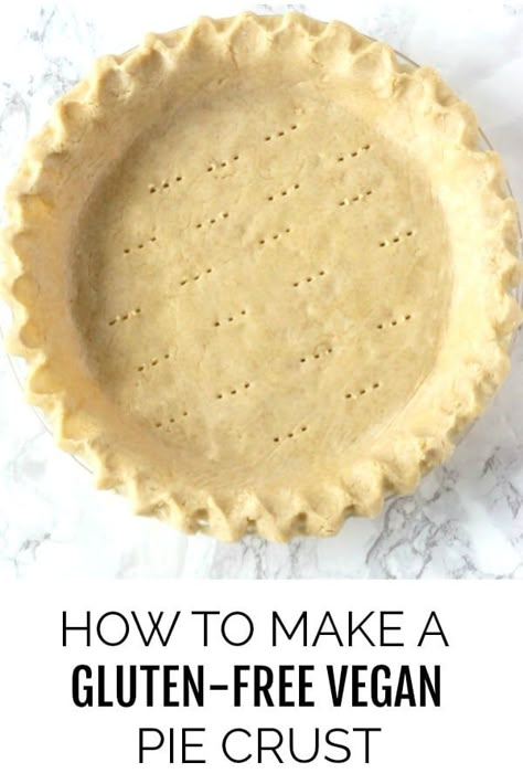 How To Make Gluten-Free Vegan Pie Crust Gluten Free Vegan Pie Crust, Dairy Free Pie Crust, Vegan Pie Crust Recipe, Dairy Free Pies, Tarte Vegan, Vegan Pie Crust, Gluten Free Pie Crust, Vegan Pie, Gluten Free Pie