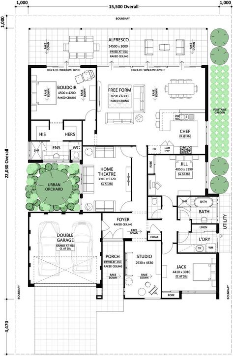 Atrium House Plans, Floor Plans With Atrium, Australia House Plans, Atrium House Floorplan, Atrium Floor Plan, House Plan With Atrium Layout, Floor Plan With Atrium, Queenslander Floor Plans Australia, Floor Plans Australian