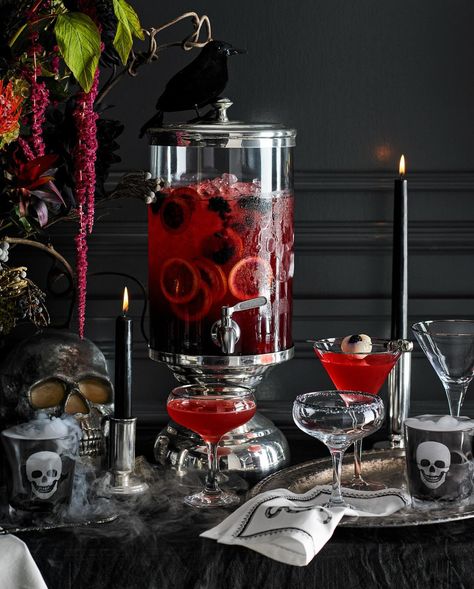 It’s never too early to start planning for halloween! Set a bewitching table with dark denizens, creepy critters, and a sprinkle of spooky sophistication. Hit the link in our bio to spookify your next soiree 🎃💀 Goth Tea Party, Spooky Charcuterie, Classy Halloween Party, Yea Party, Wine And Beer Fridge, Summer Cocktail Menu, Twilight Party, College Kitchen, Halloween Entertaining