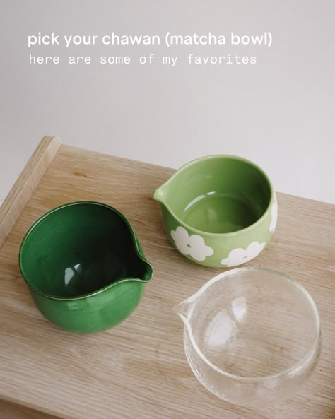 Clay Matcha Bowl, Matcha Ceramic Set, Matcha Bowl Pottery, Ceramic Matcha Bowl, Matcha Bowl Ceramics, Aesthetic Bowls, Matcha Station, Doodles And Quotes, Matcha Mug