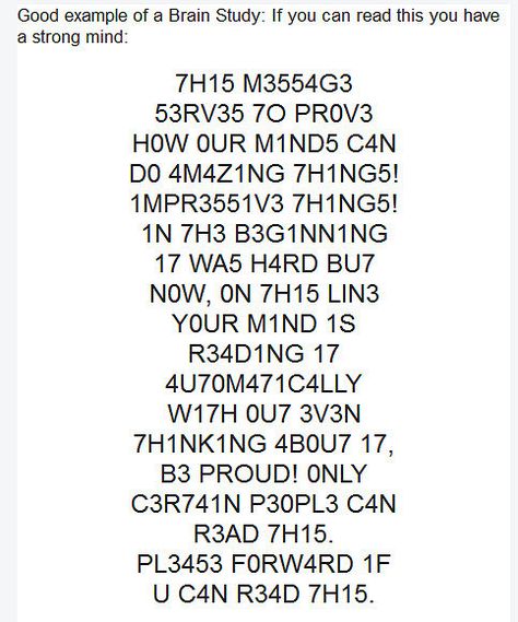 This has been floating around the Internet for some time. But I have just discovered it and thought it was great. I've no idea where it came from. Reading Tricks, Mind Reading Tricks, Mind Reading, Cool Illusions, Funny Mind Tricks, Strong Mind, Mind Tricks, Memes Humor, E Card