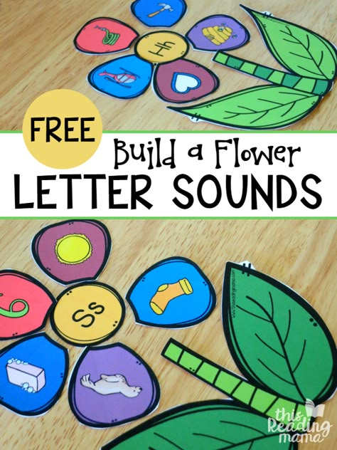 Letter Smash Activity, Build A Flower, Spring Preschool, Kindergarten Centers, Preschool Literacy, Flower Letter, Letter Activities, Beginning Sounds, Spring Mood