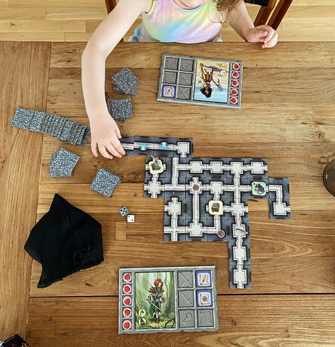 ✨💜 My 4-year-old just played her first dungeon crawler, ‚Karak‘! Seeing her excitement and strategy skills was the sweetest thing ever. Can’t wait for more game nights! 🌟 #ProudMom #Karak #FamilyFun #boardgamegeek Game Level Design, Pen And Paper Games, Old Board Games, Dungeon Crawler, Game Card Design, Board Game Geek, Strategy Board Games, Board Game Design, Paper Games