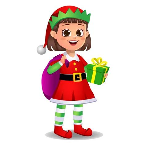 Christmas elf cartoon character Royalty Free Vector Image Elf Cartoon, Cartoon Character Illustration, Elf Costume, Santa's Elves, Boys Playing, Single Image, Christmas Elf, Cartoon Character, Character Illustration